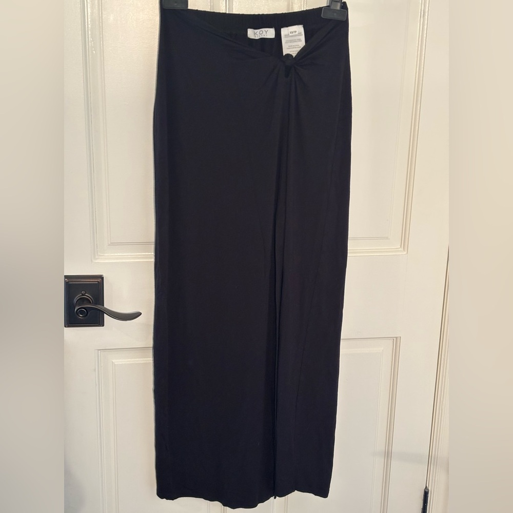 Koy resort Elegant Black Maxi swim cover Skirt